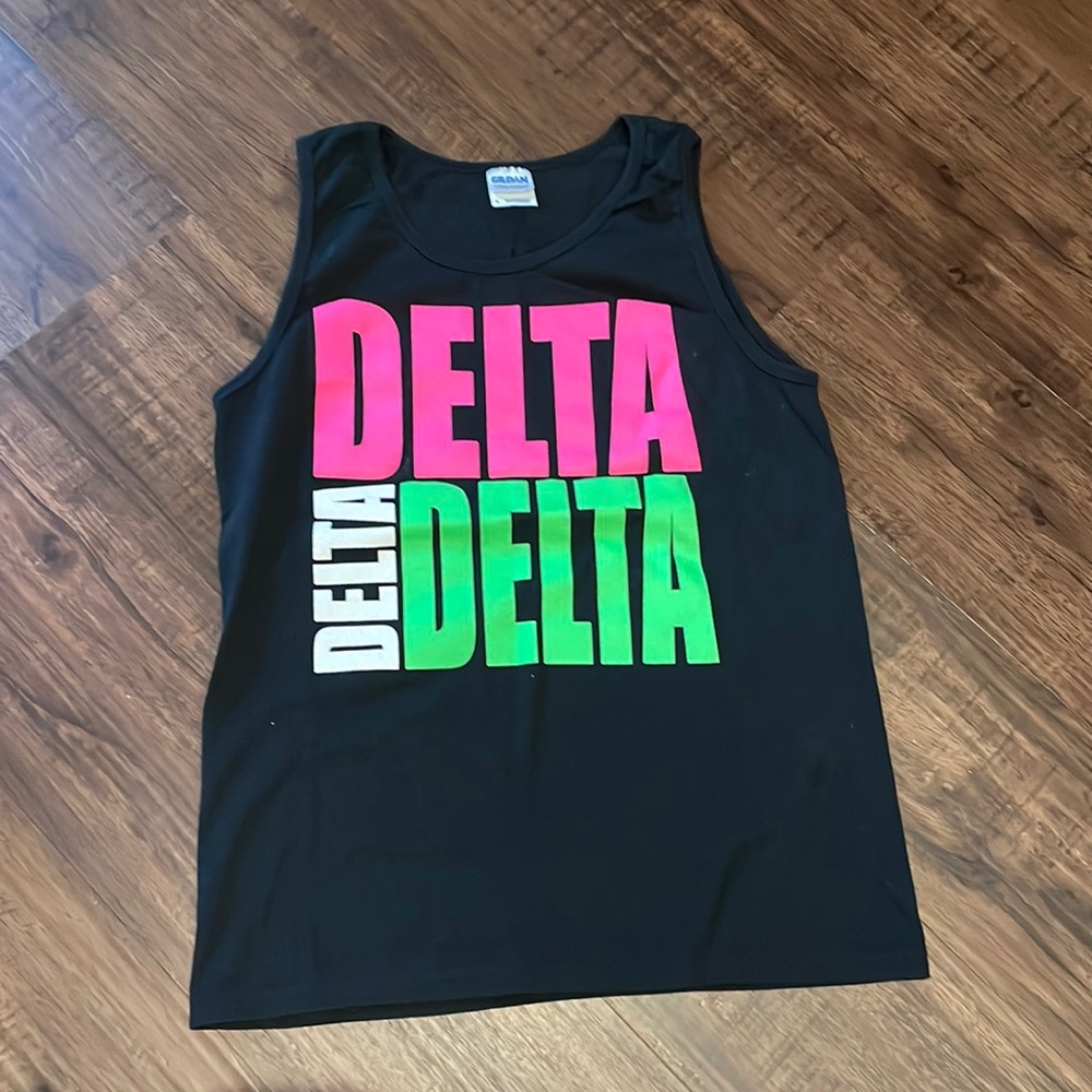 Tri Delta black tank top small